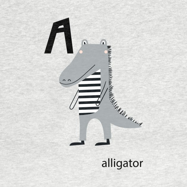 Letter A is Alligator by JunkyDotCom